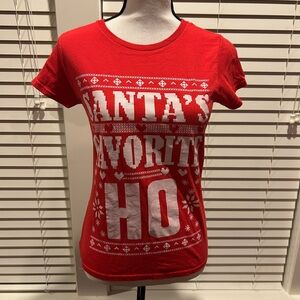 S4E Santa's Favorite Ho Women's Tee Ugly tshirt Xmas size small